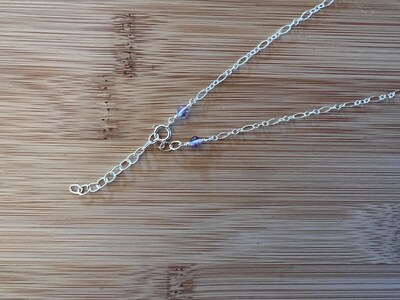 N144 - Amethyst and Sterling Silver Necklace (16.25 to 18 inches long) - image2